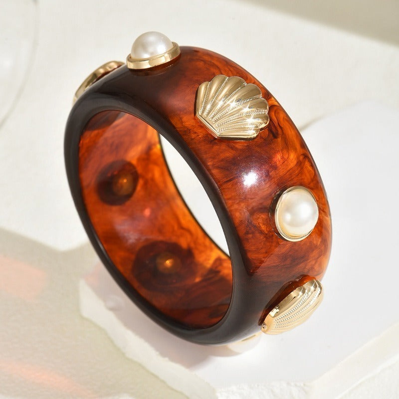 European and American Fashion Popular Resin Pearl Shell Bracelet JLTB0837