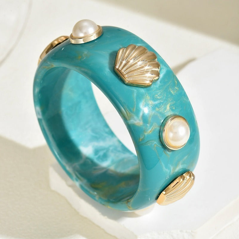 European and American Fashion Popular Resin Pearl Shell Bracelet JLTB0838