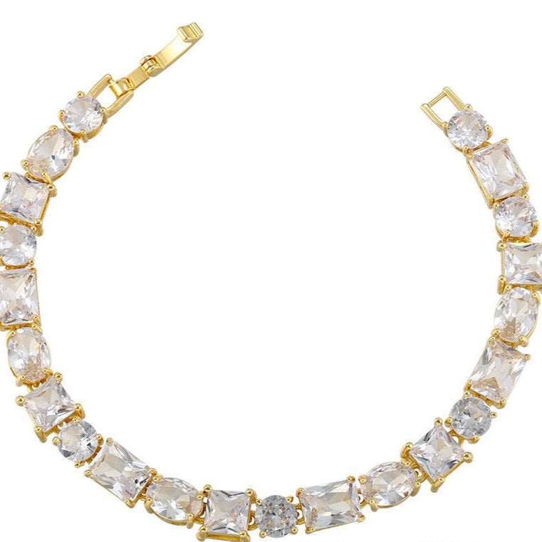 Just Lil Things Bracelet with Mixed-Cut Clear Crystals in Prong Setting JLTB0861