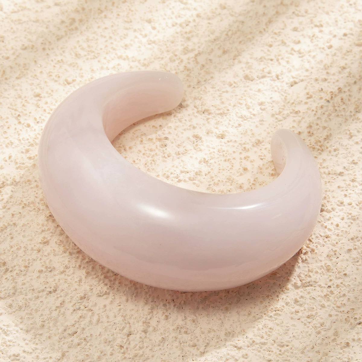 Just LiL things Soft Pink Resin Cuff – Bold Dome Design JLTB0898