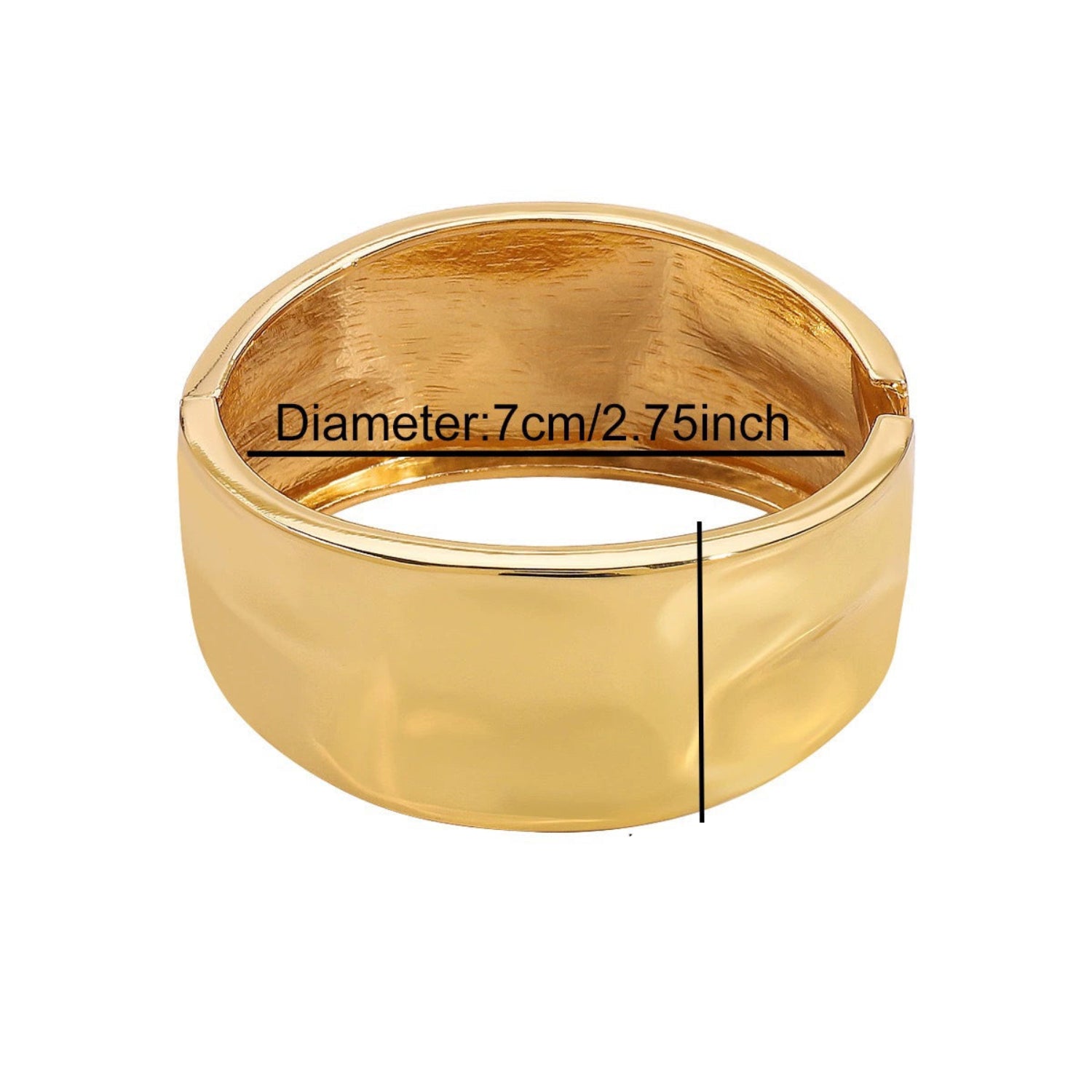 Just Lil Things Wide Gold-Toned Cuff Bracelet Design JLTB0925