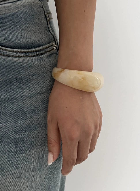 Just Lil Things Creamy Marble Glossy Resin Bracelet Design JLTB0927