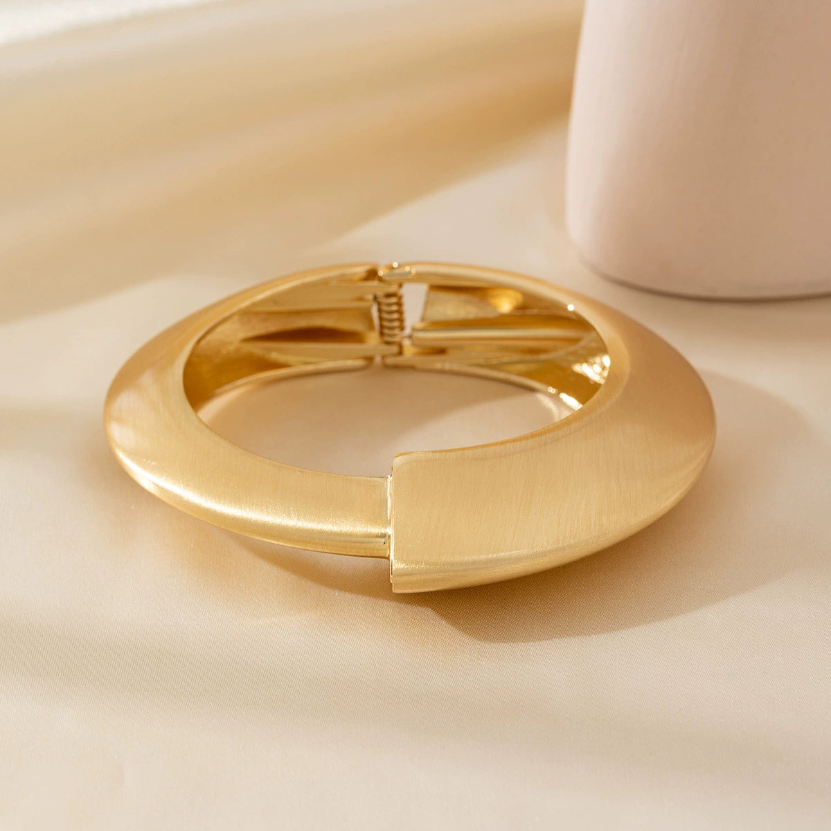 Just Lil Things Sleek Gold-Tone Geometric Bangle Bracelet JLTB0938