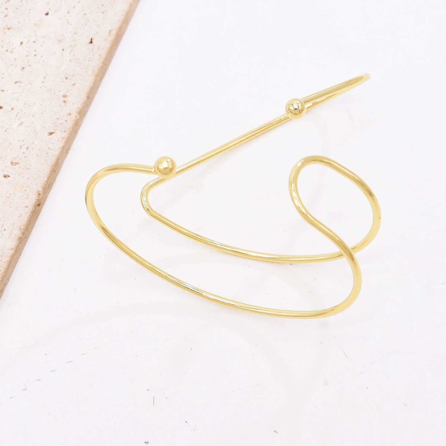 Just Lil Things Golden V-Wrap Minimal Bracelet JLTB0956