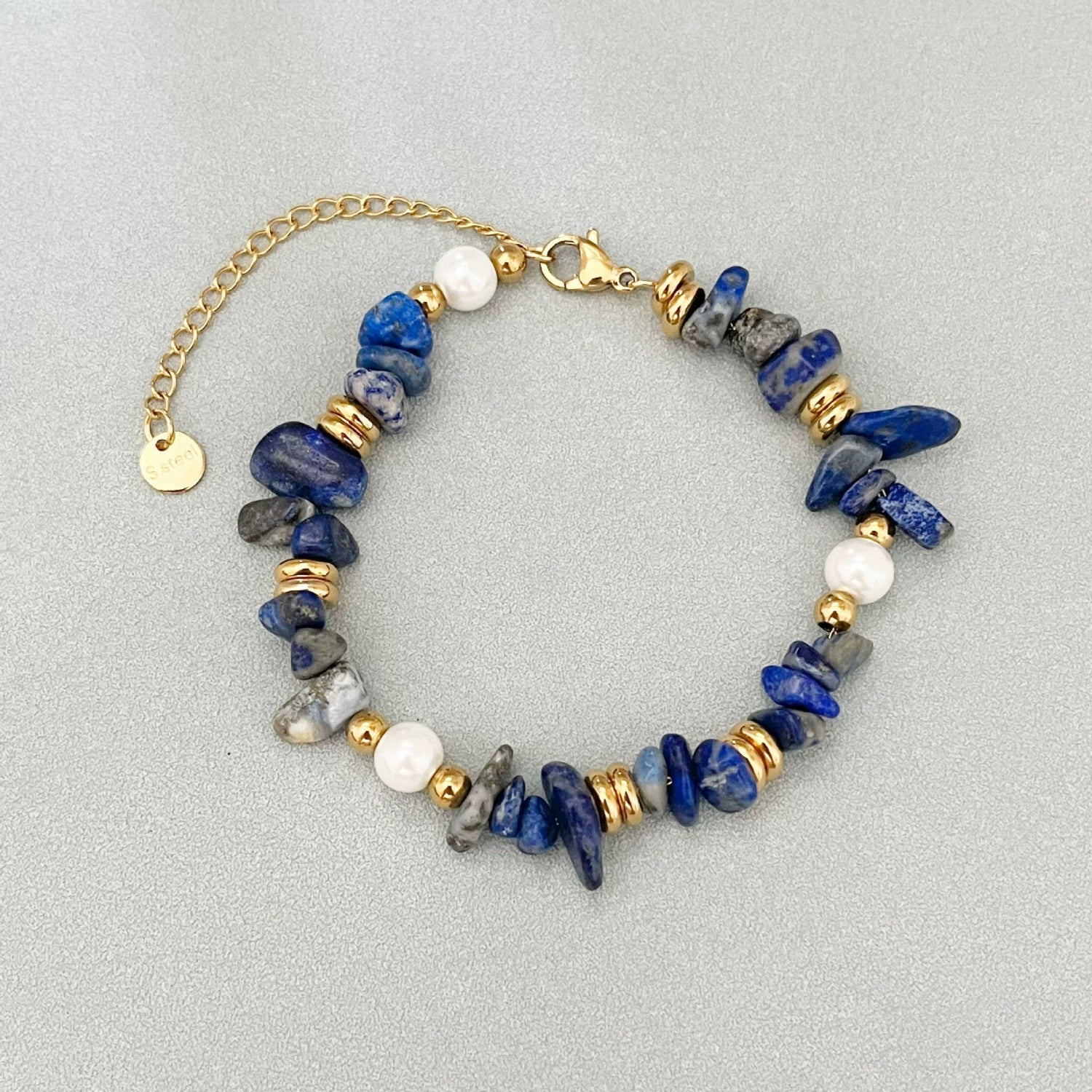 Just Lil Things Midnight Lapis & Pearl Bracelet JLTB0960