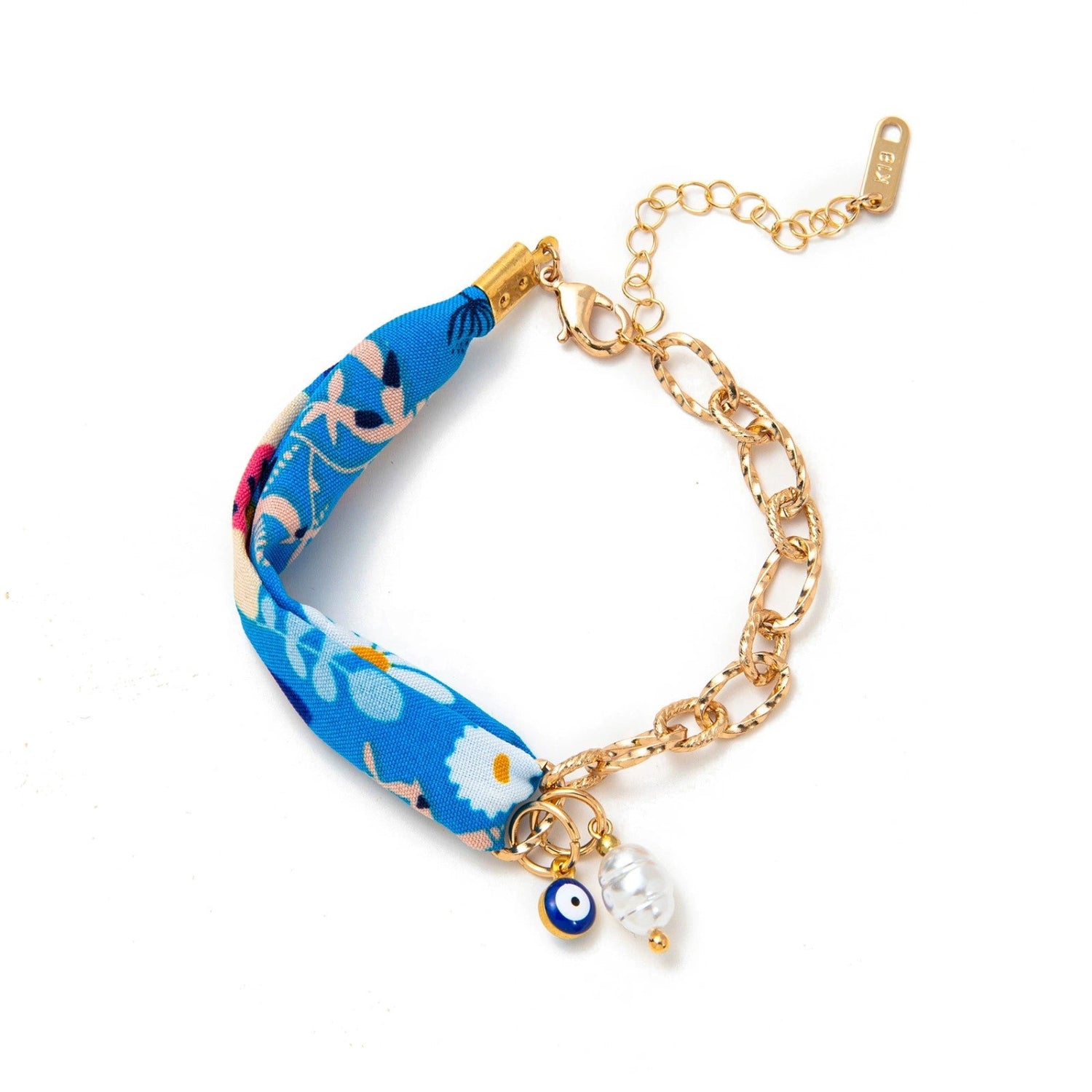 Just Lil Things Azure Charm Evil Eye Bracelet JLTB0967