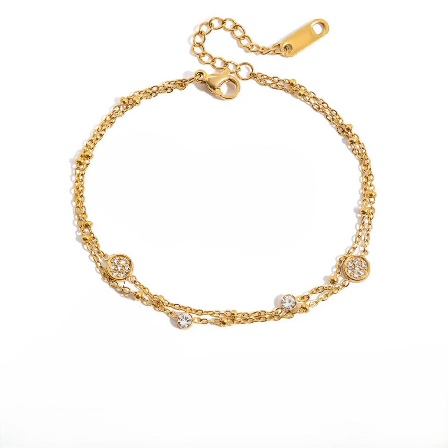 Just Lil Things Dainty Sparkle Double Layer Bracelet JLTB0970