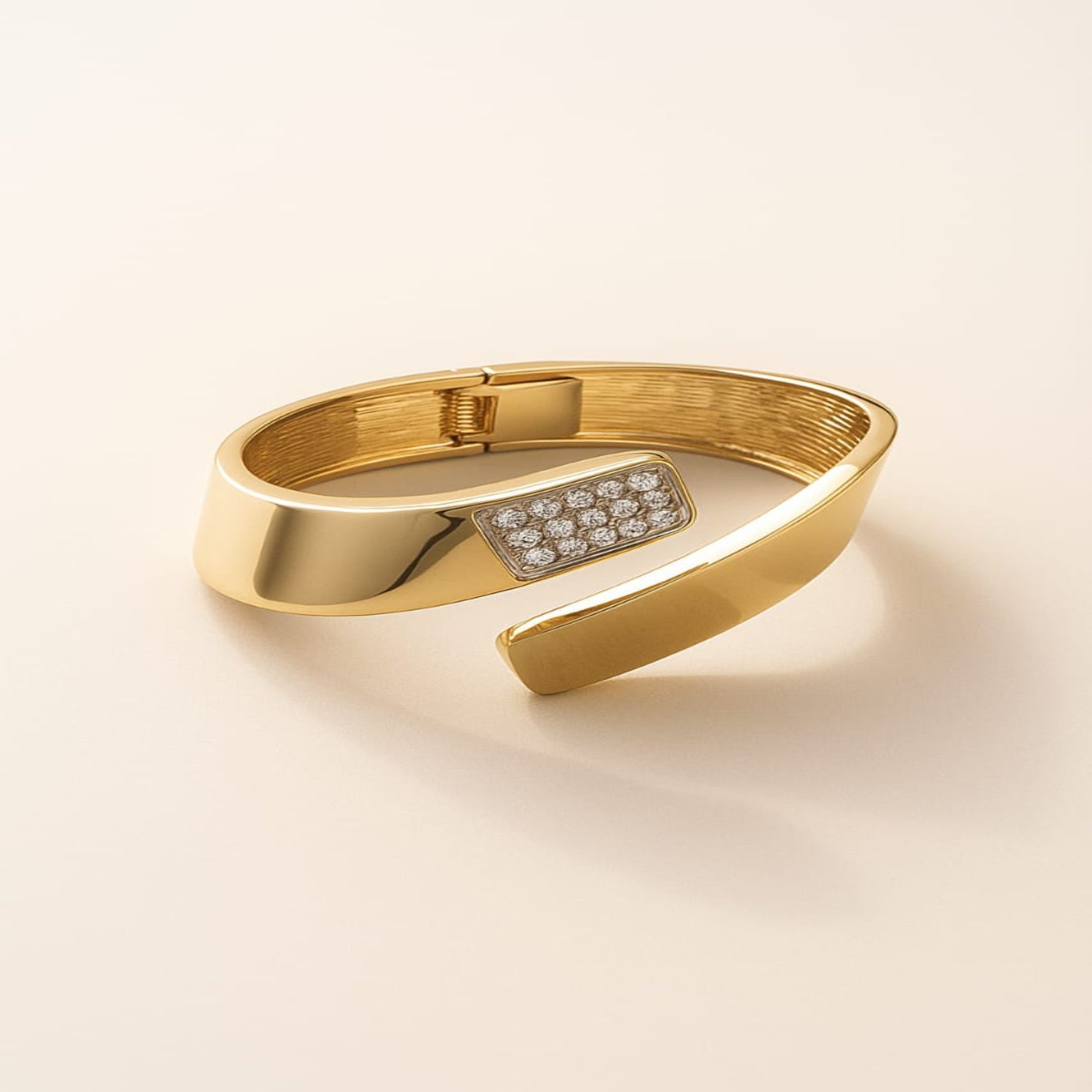 Just Lil Things Radiant Curve Gold Cuff JLTB0987