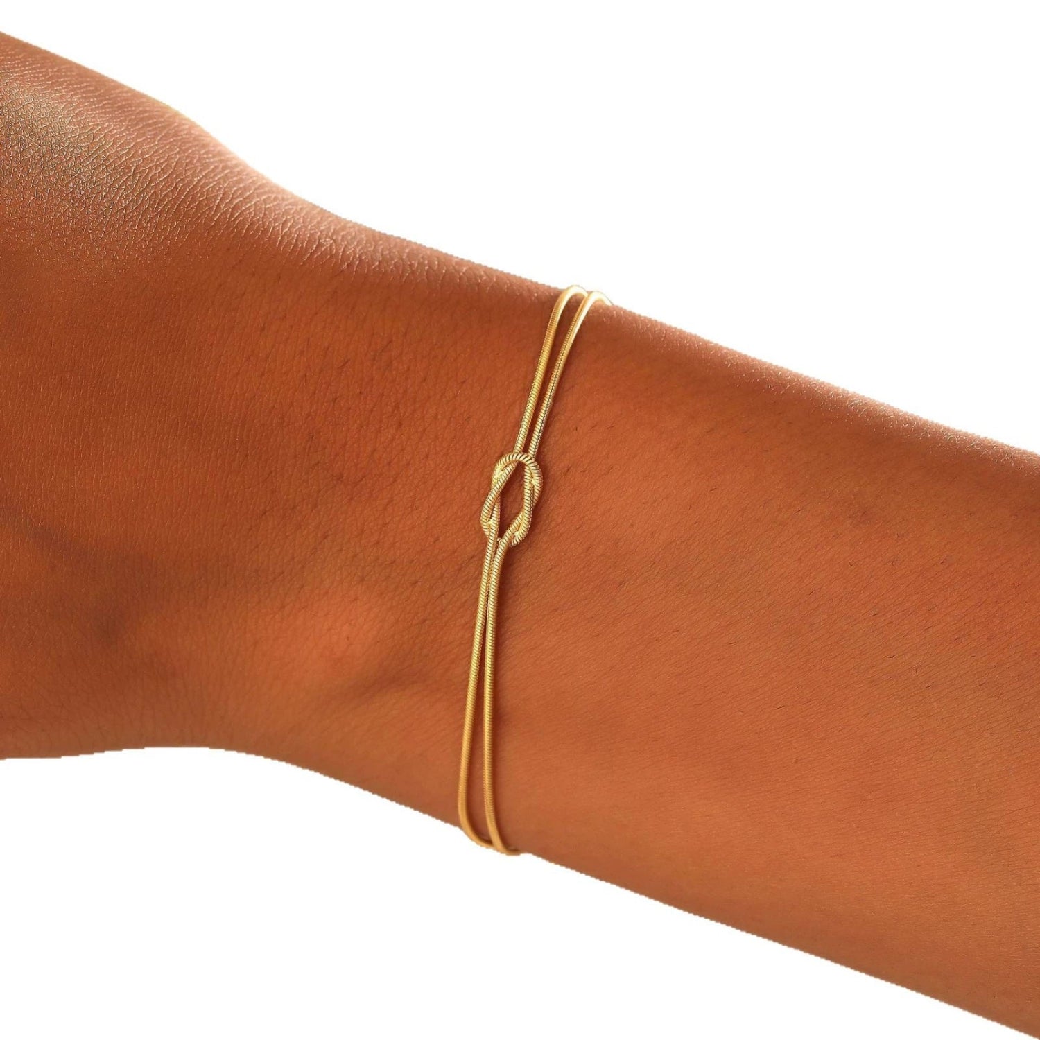 "Tie the Knot" Simple Gold Bracelet JLTB0989