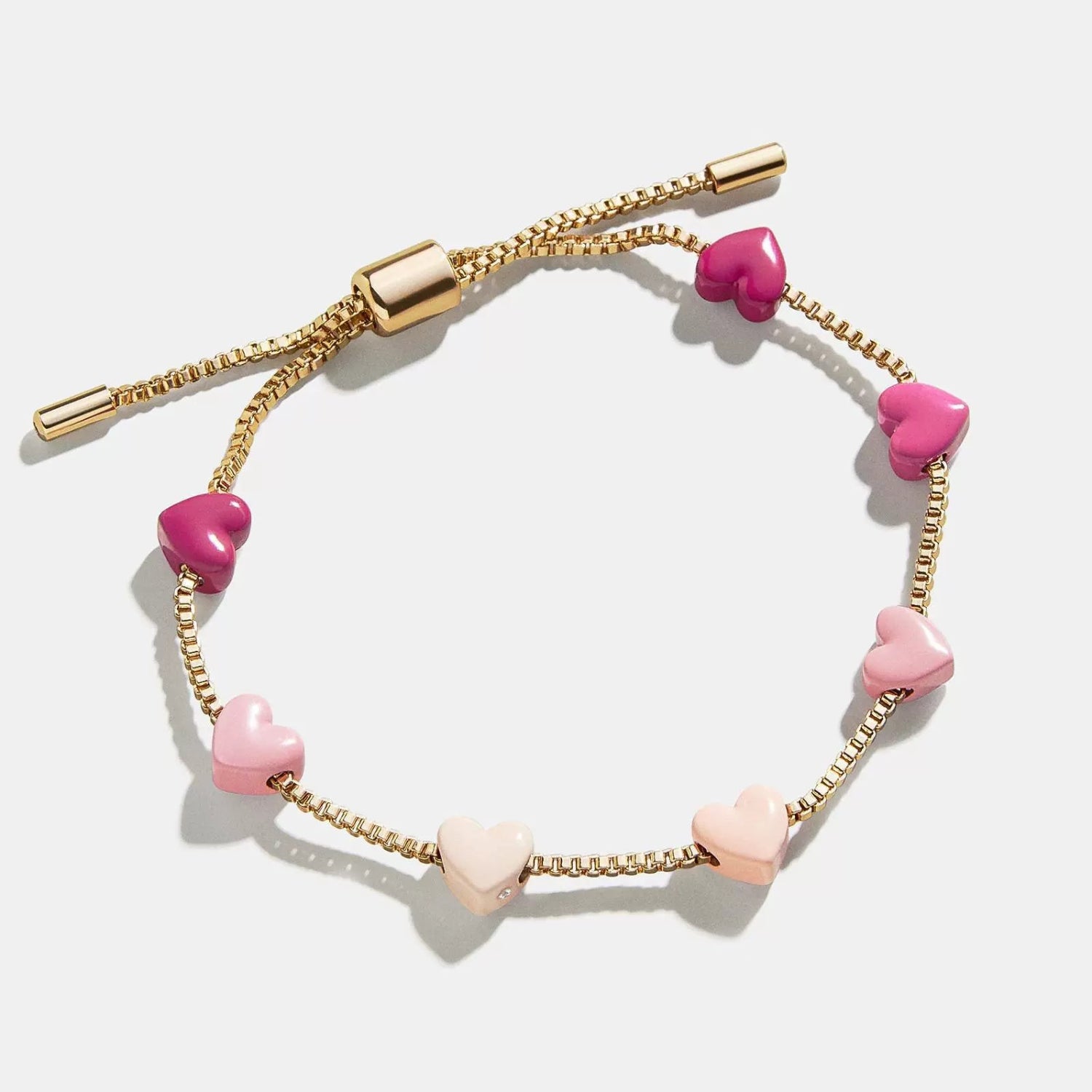 Pink Ombre Heart Bolo Bracelet JLTB1001