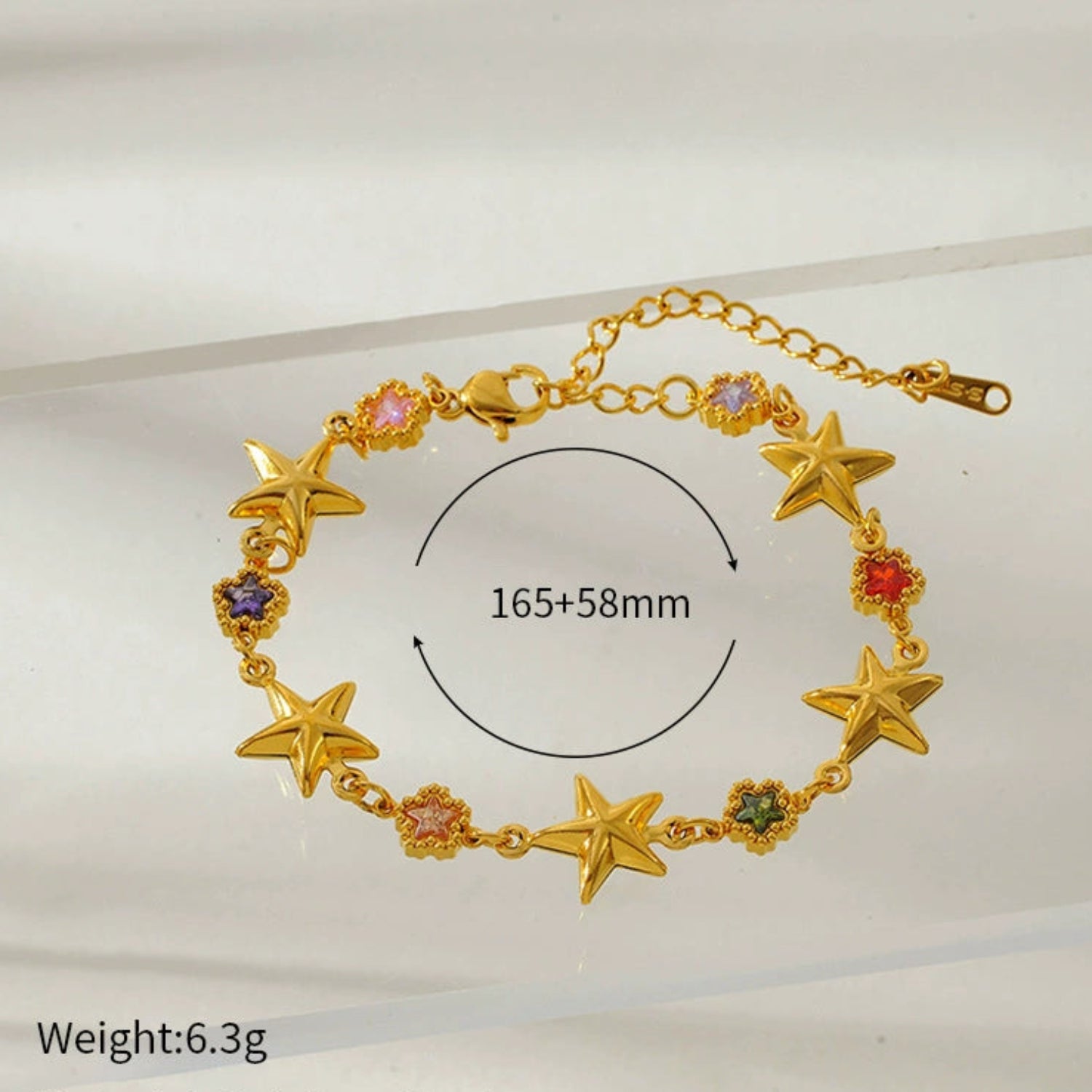 Star and Gemstone Link Bracelet JLTB1003