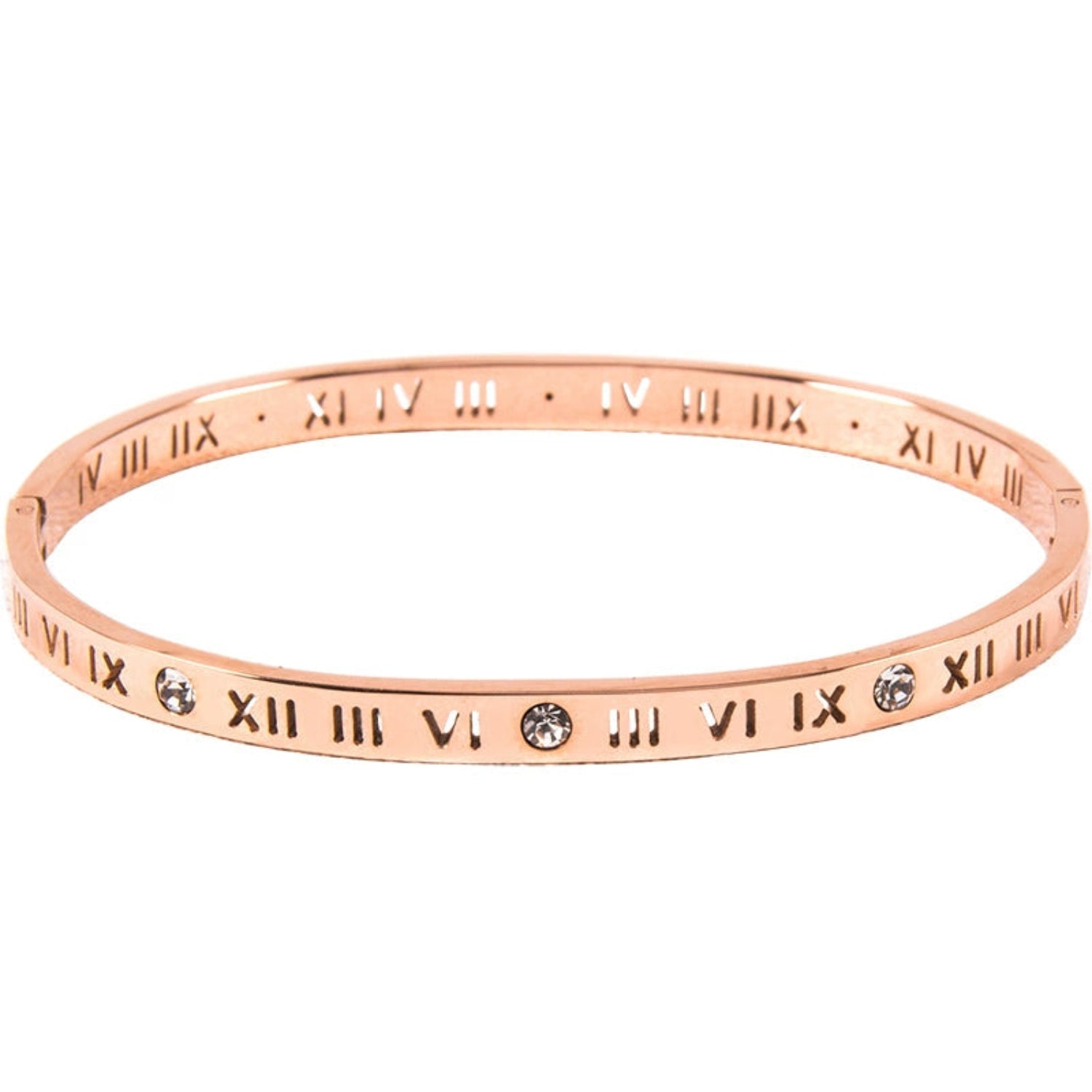 Roman Numerals Engraved Bangle Bracelet JLTB1007