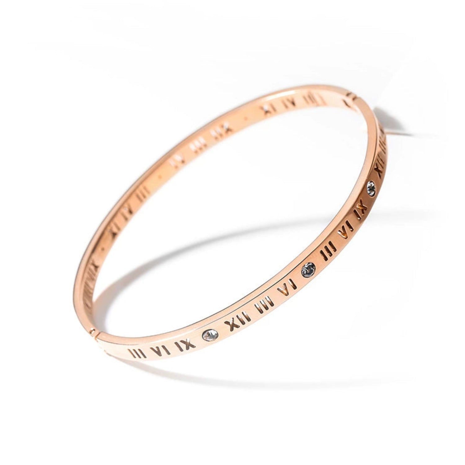 Roman Numerals Engraved Bangle Bracelet JLTB1007