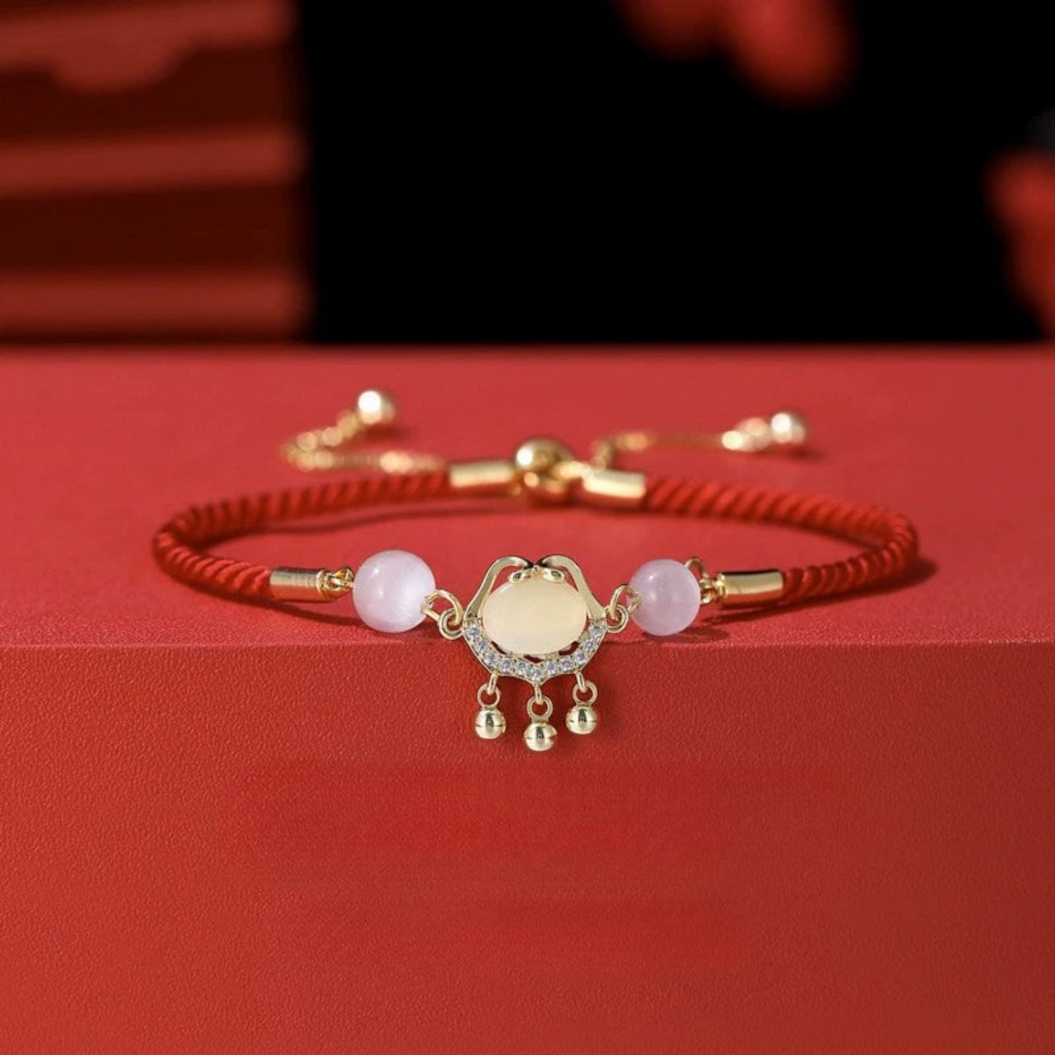 Red Cord Longevity Lock Bracelet JLTB1008