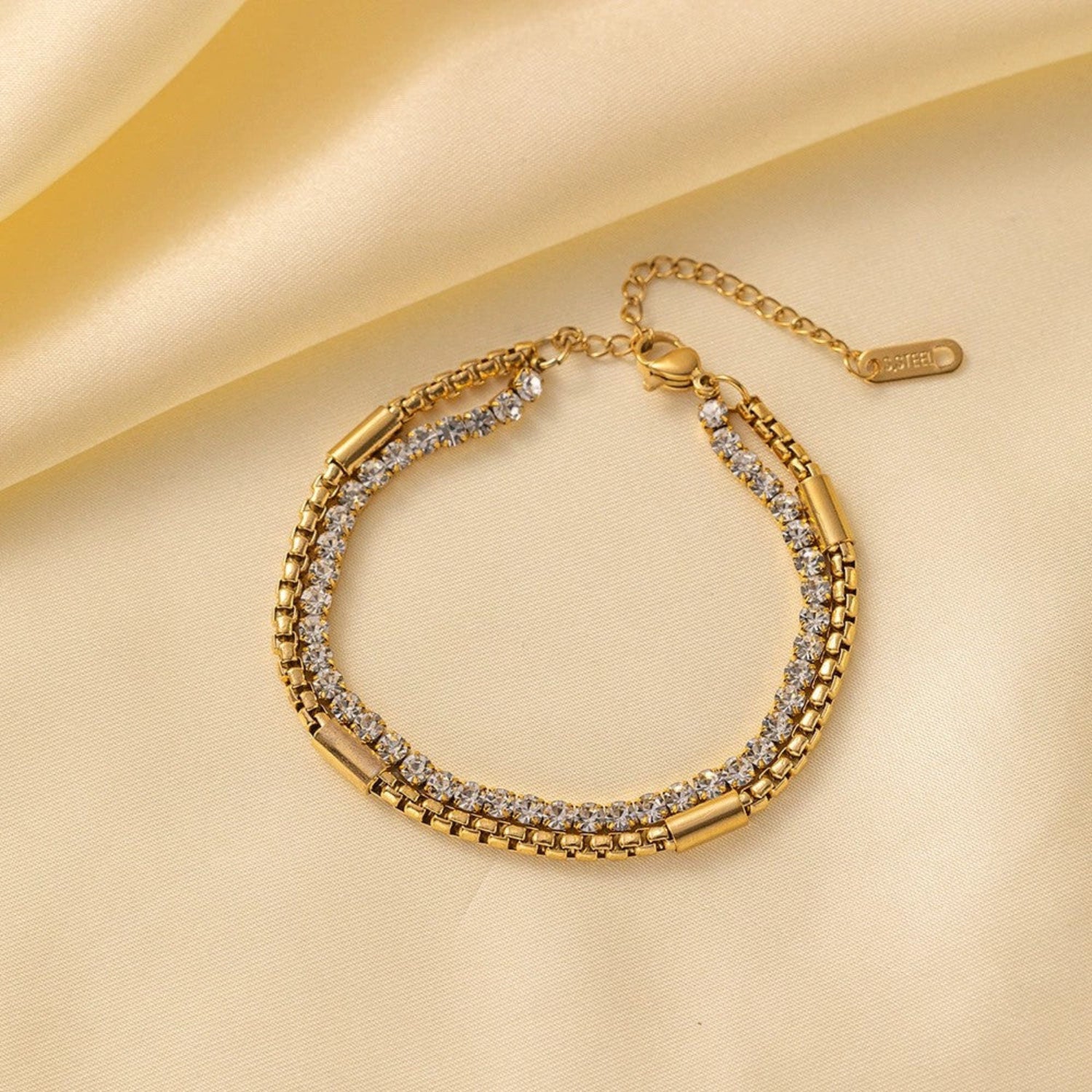 Silver Minimalist Knot Chain Bracelet JLTB1042