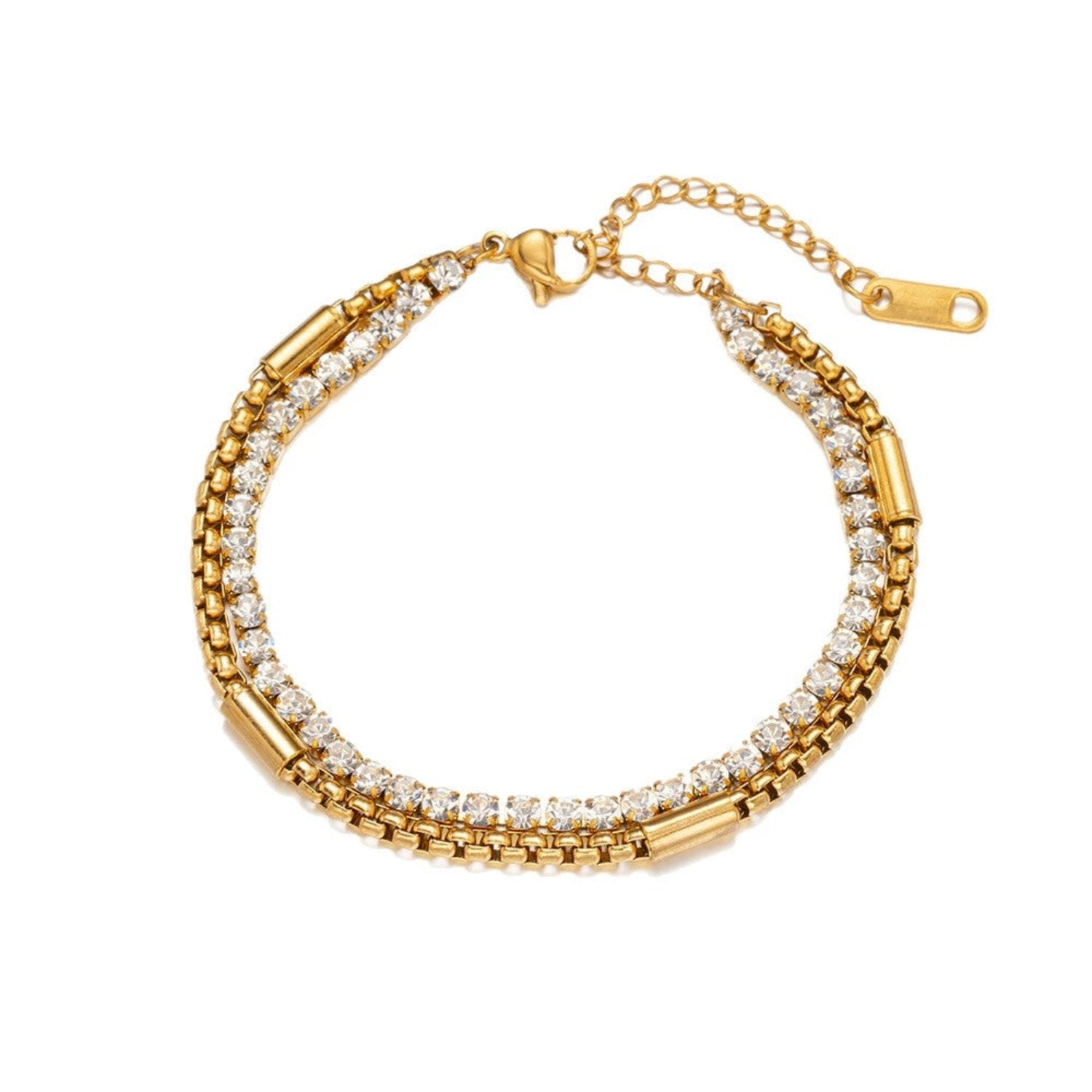 Silver Minimalist Knot Chain Bracelet JLTB1042