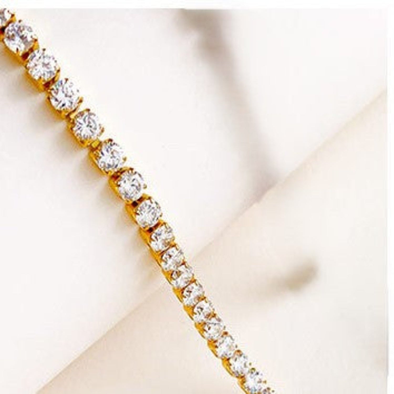 Gold Bezel Solitaire Tennis Bracelet JLTB1056