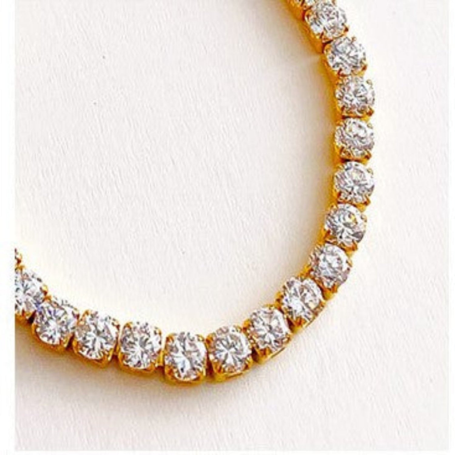 Gold Bezel Solitaire Tennis Bracelet JLTB1056