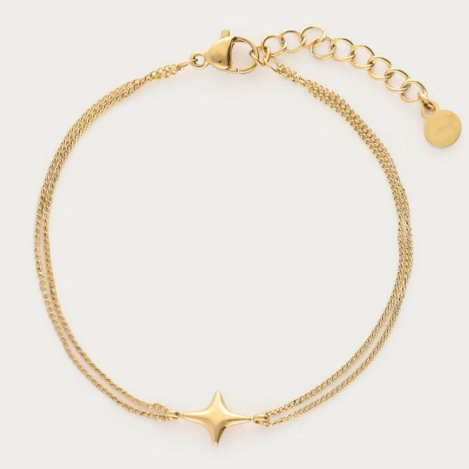 Gold Double Strand Starburst Bracelet JLTB1067