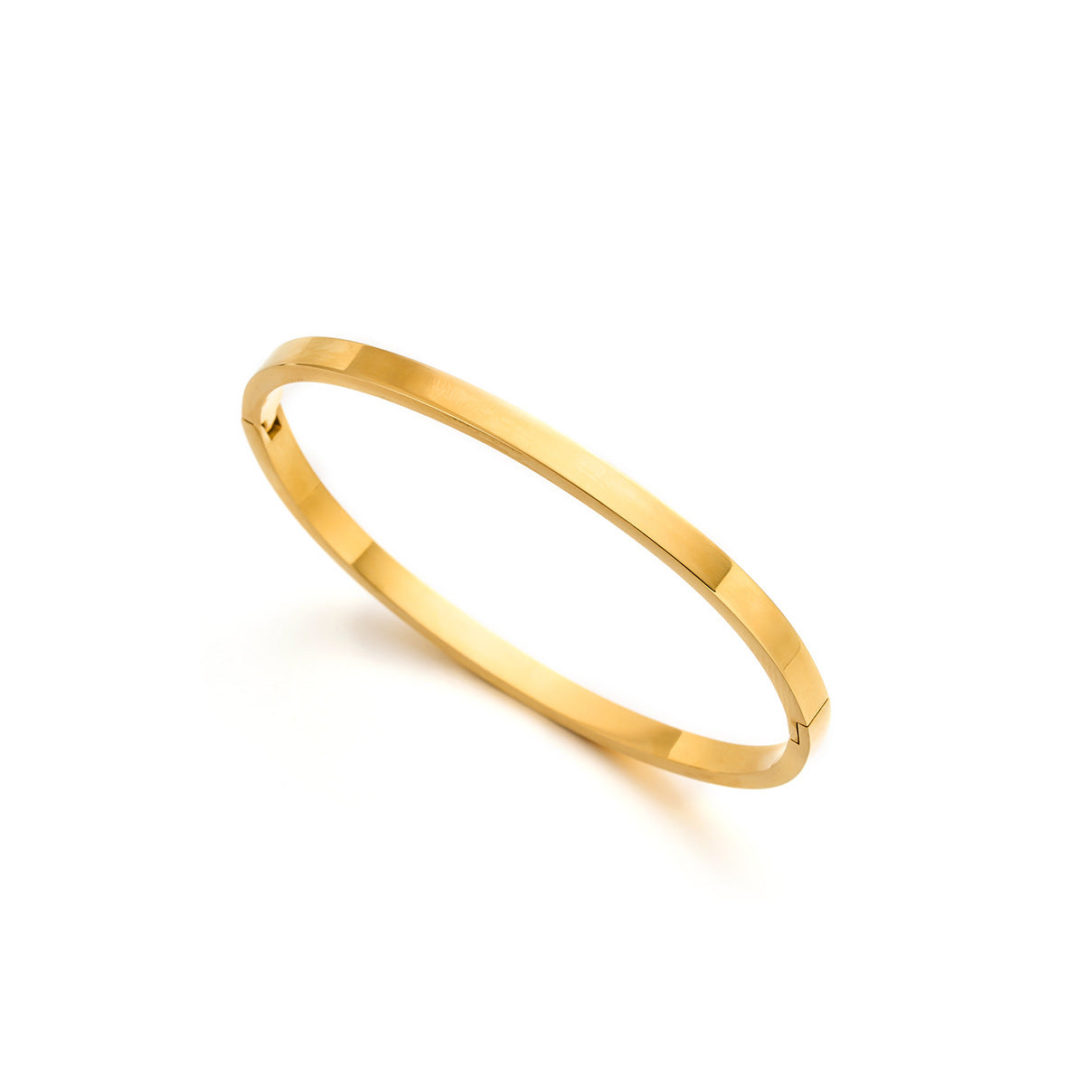 Minimalist Gold Flat Surface Bangle JLTB1068