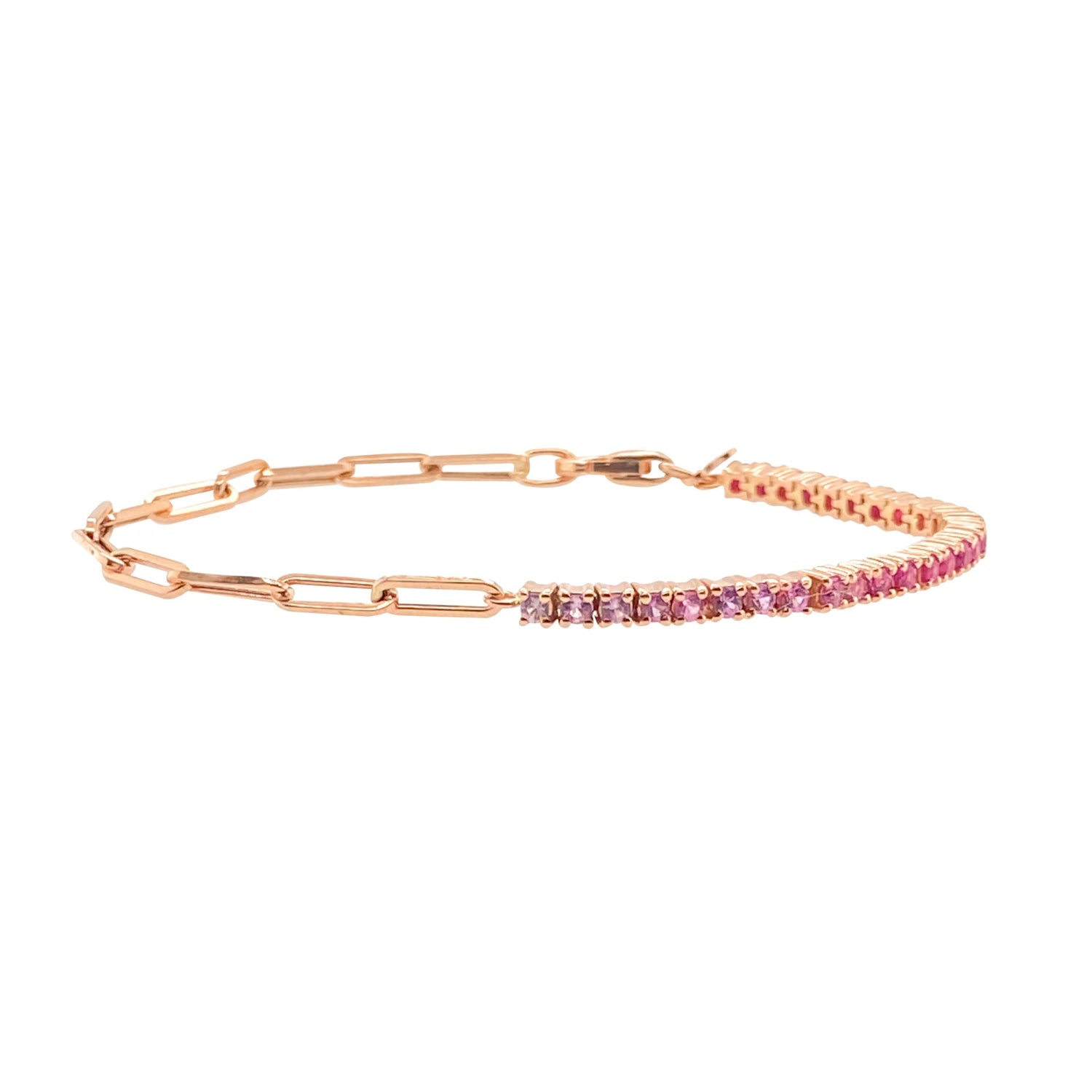 Rose Gold Pink Crystal Bracelet JLTB1076