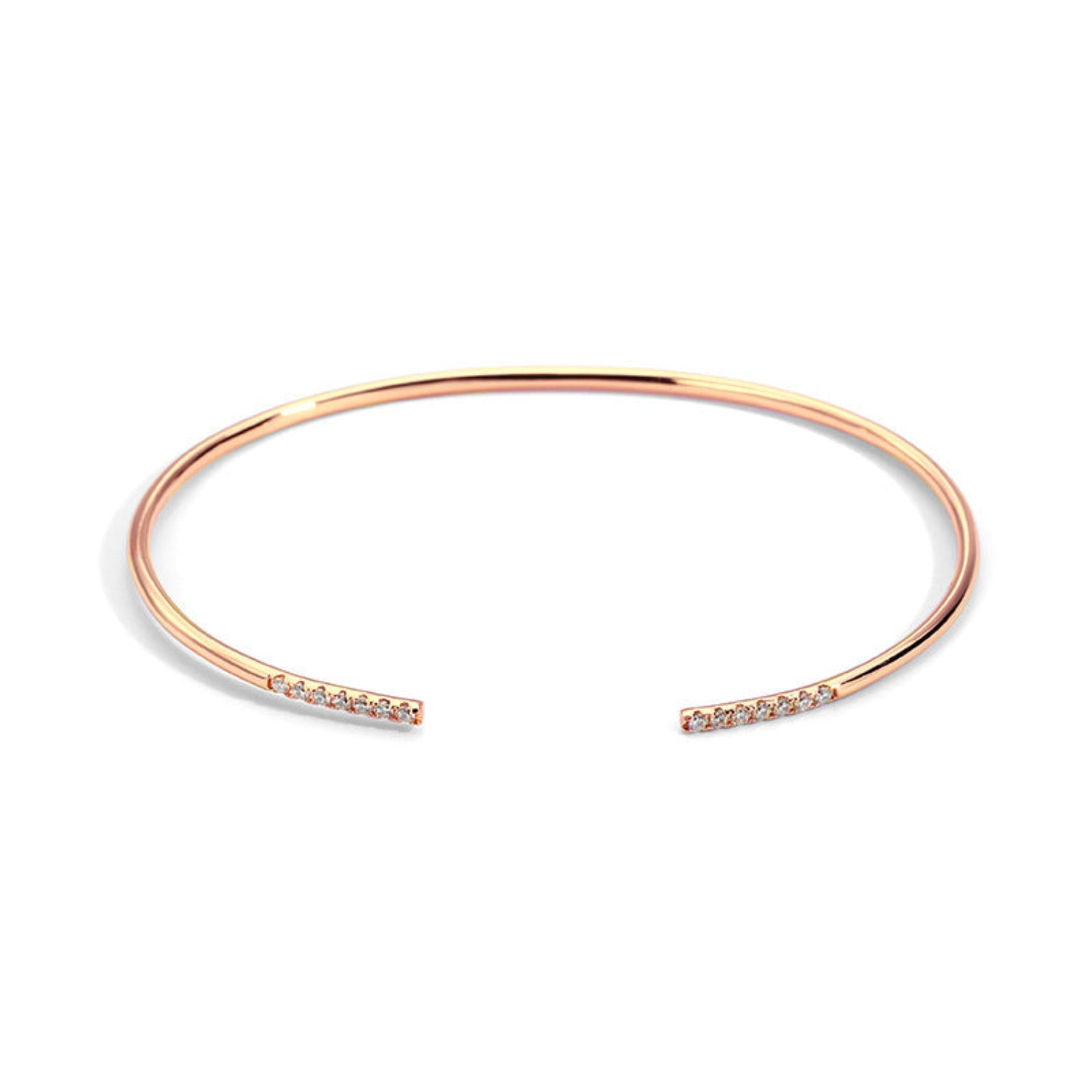 Rose Gold Diamond Cuff Bracelet JLTB1106