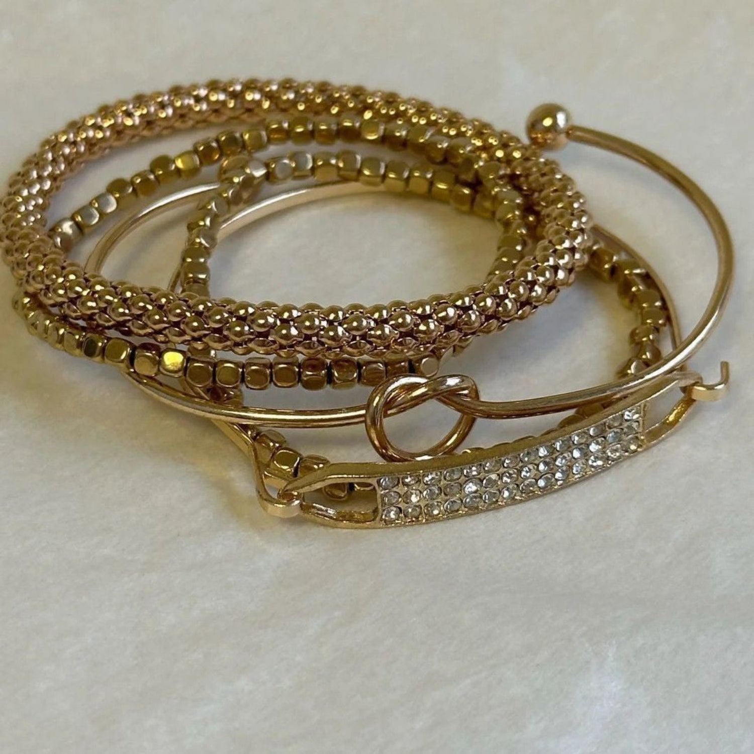 Elegant Gold Mixed Bracelet Stack JLTB1108