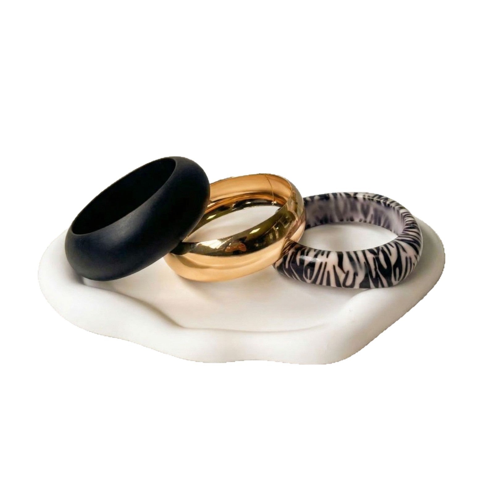 Black Gold Zebra Bangle Set JLTB1142