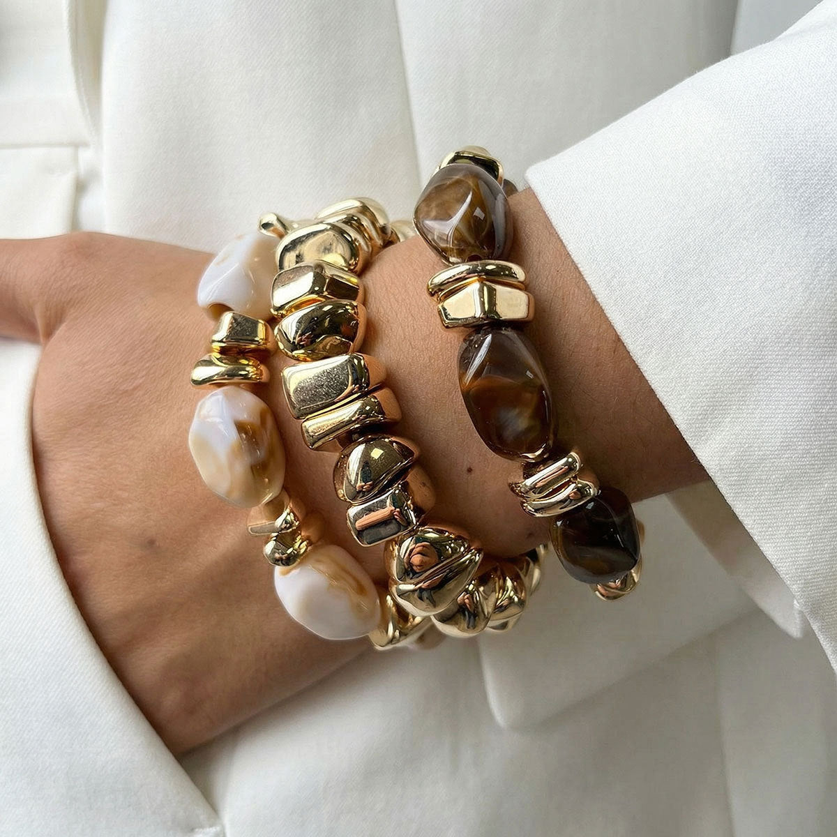 Elegant Gold Stretch Bracelets JLTB1145