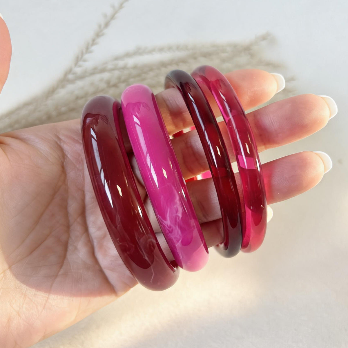 Elegant Berry Pink Bangles JLTB1148