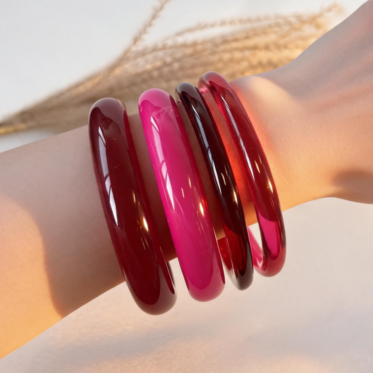 Elegant Berry Pink Bangles JLTB1148