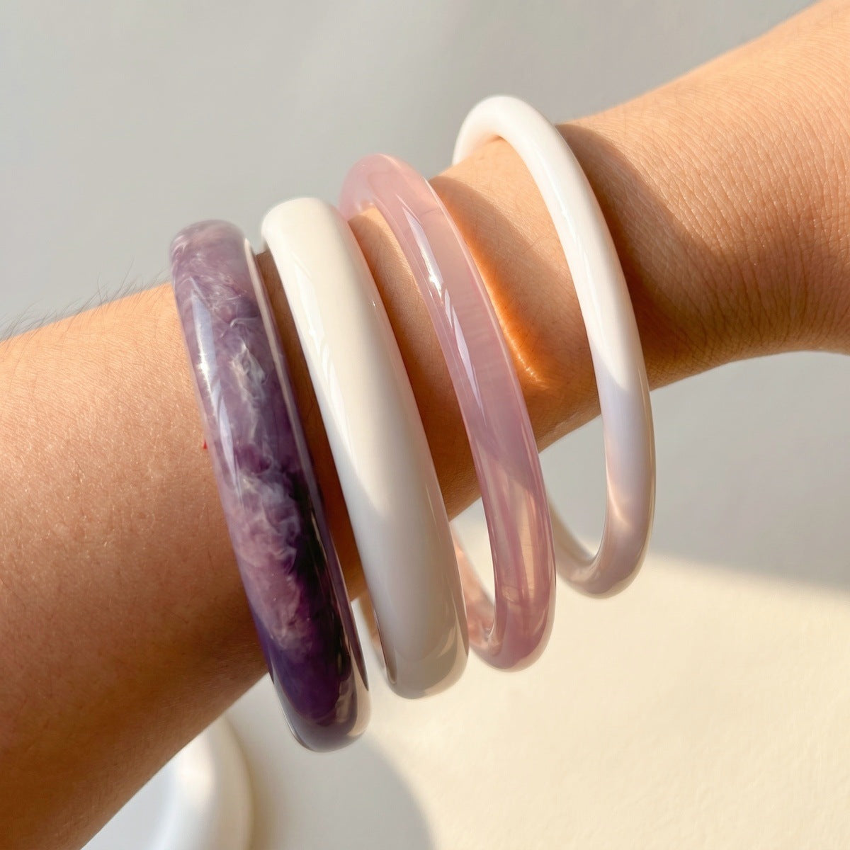 Lilac White Fashion Bangles JLTB1151
