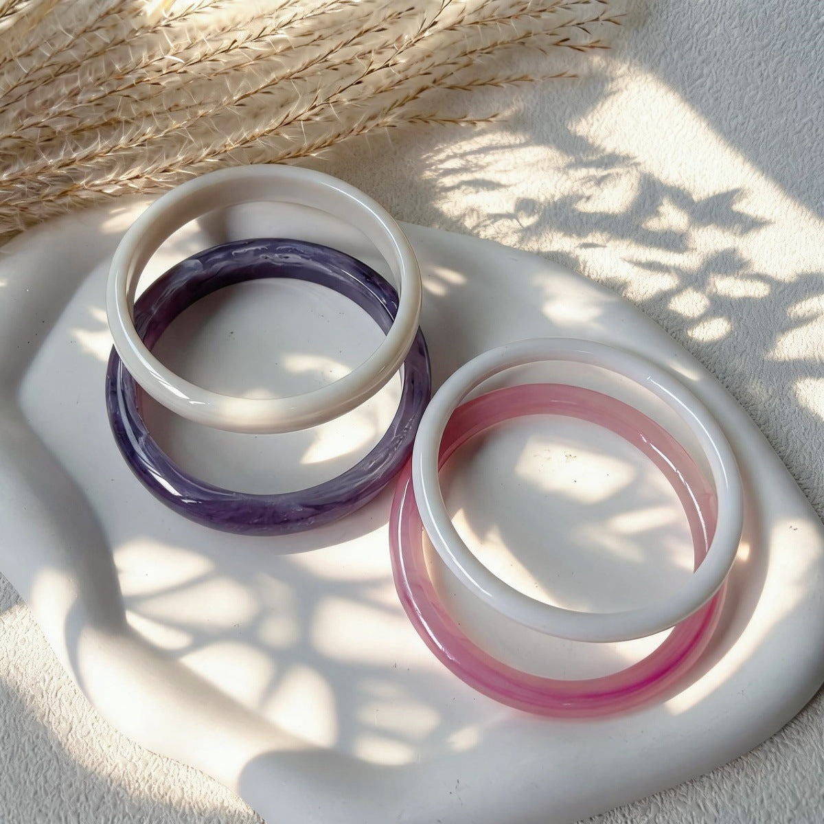 Lilac White Fashion Bangles JLTB1151