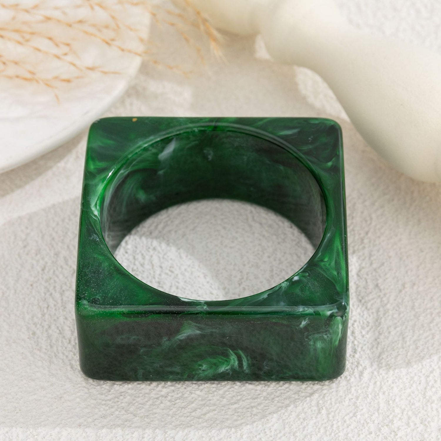 Green Square Modern Resin Bangle JLTB1167