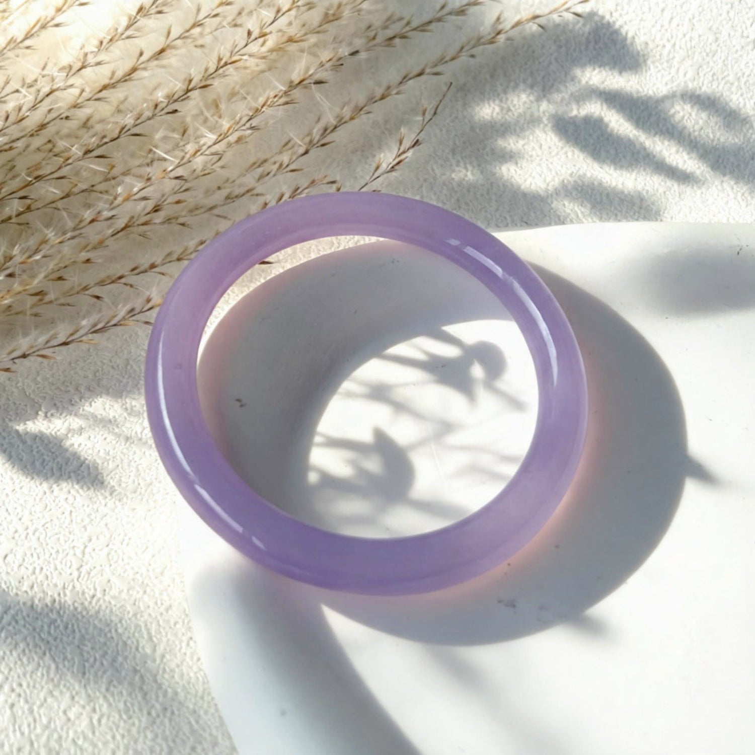 Purple Minimalist Round Resin Bangle JLTB1176