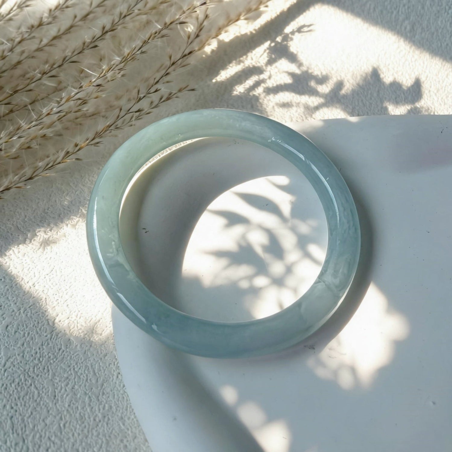 Blue Minimalist Round Resin Bangle JLTB1178