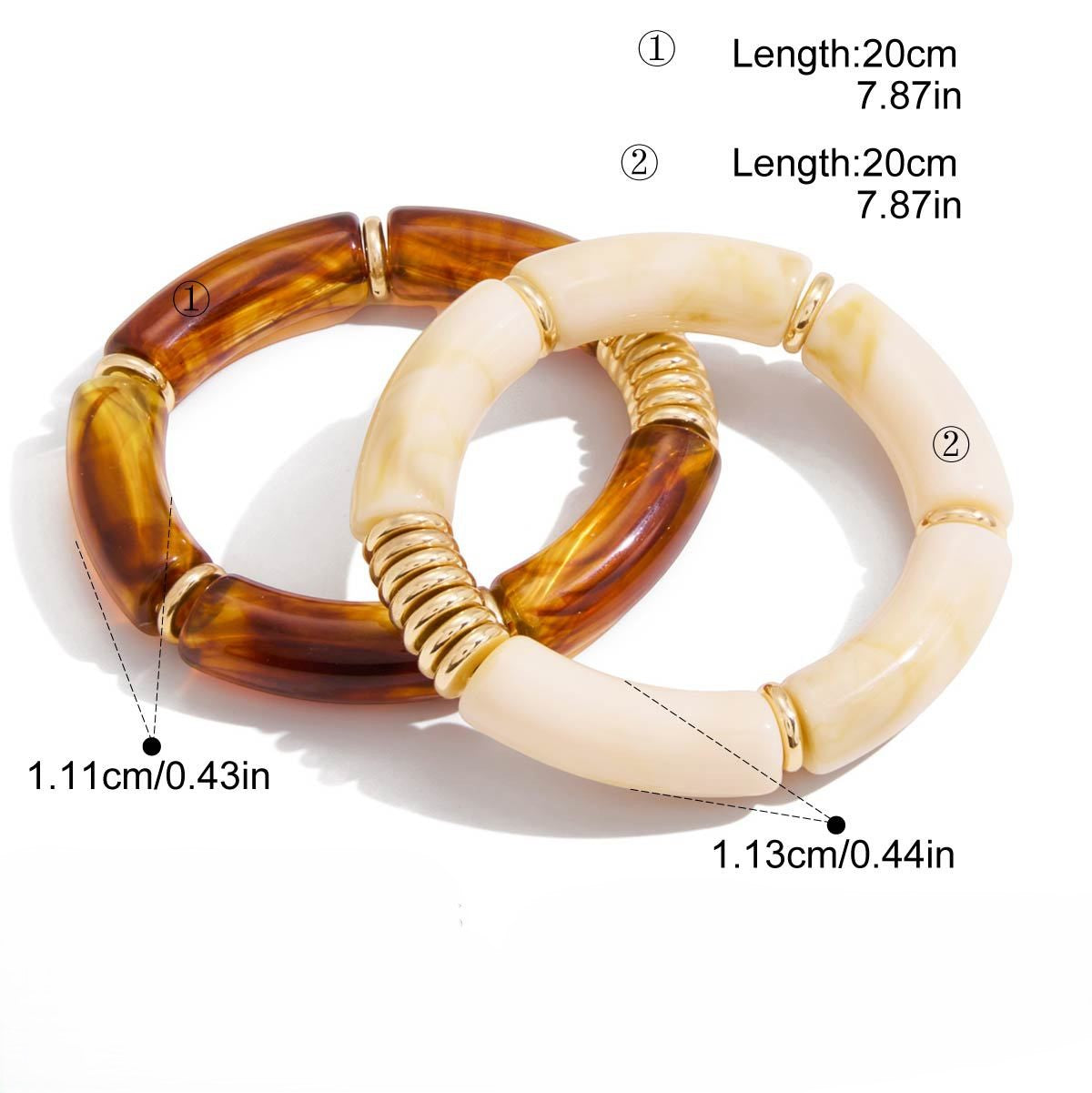 Modern Brown Ivory Chunky Bangles JLTB1232
