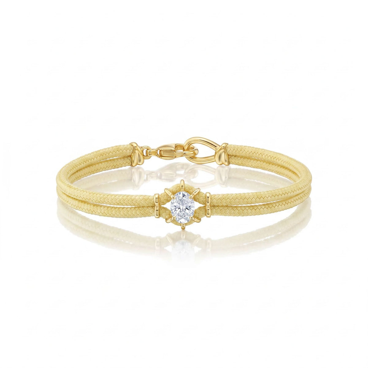 Gold Crystal Double-Cord Stack Bracelet JLTB1249