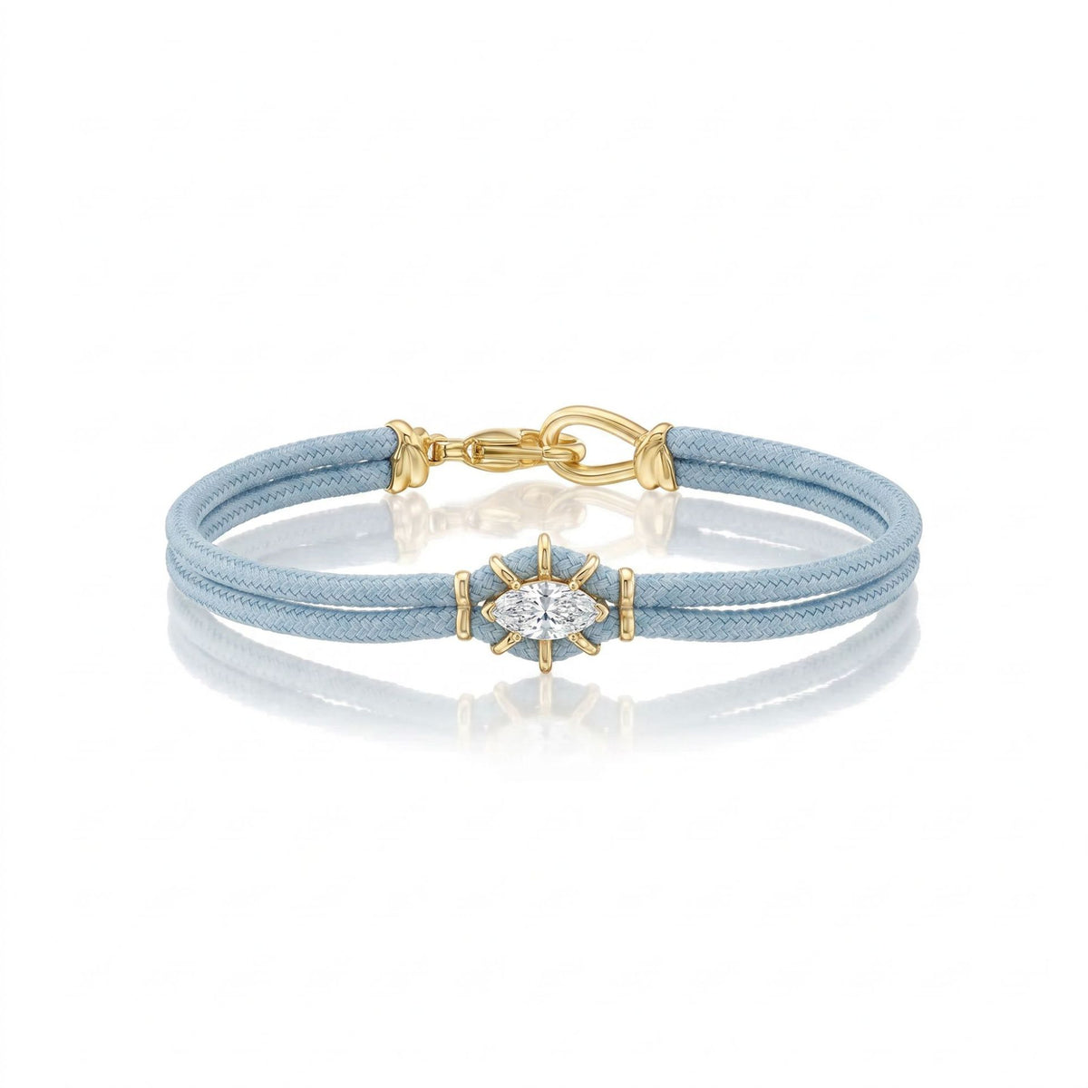Blue Crystal Double-Cord Stack Bracelet JLTB1251
