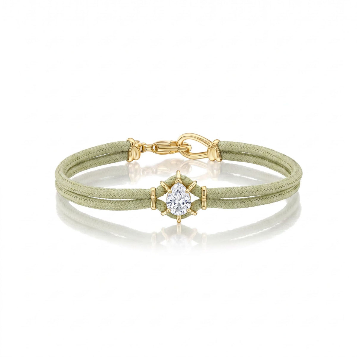 Olive Crystal Double-Cord Stack Bracelet JLTB1252