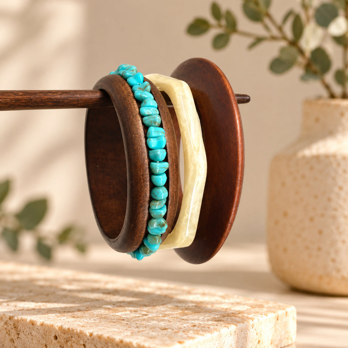 Turquoise Beaded Layered Vibe Bracelet JLTB1254