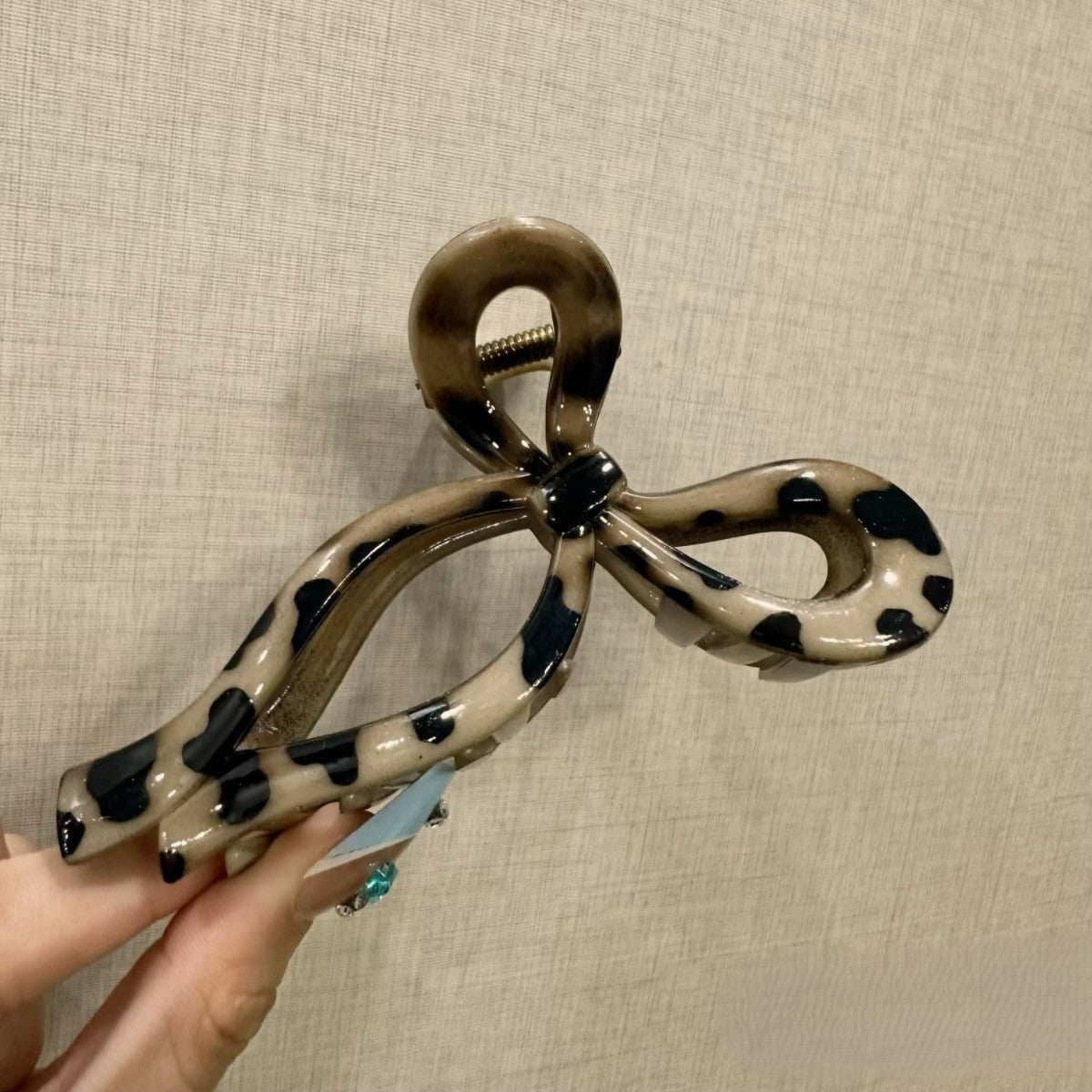 Neutral Floral Bow Hair Claw Clip JLTC0177