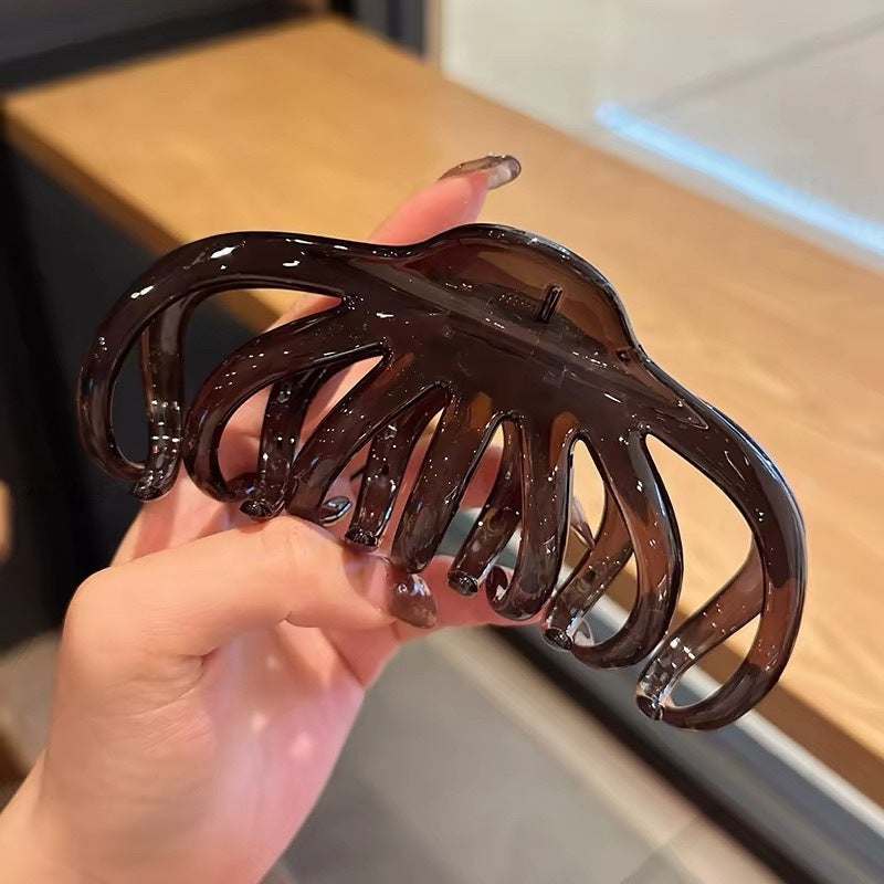 Dark Brown Oversized Claw Hair Clip JLTC0183