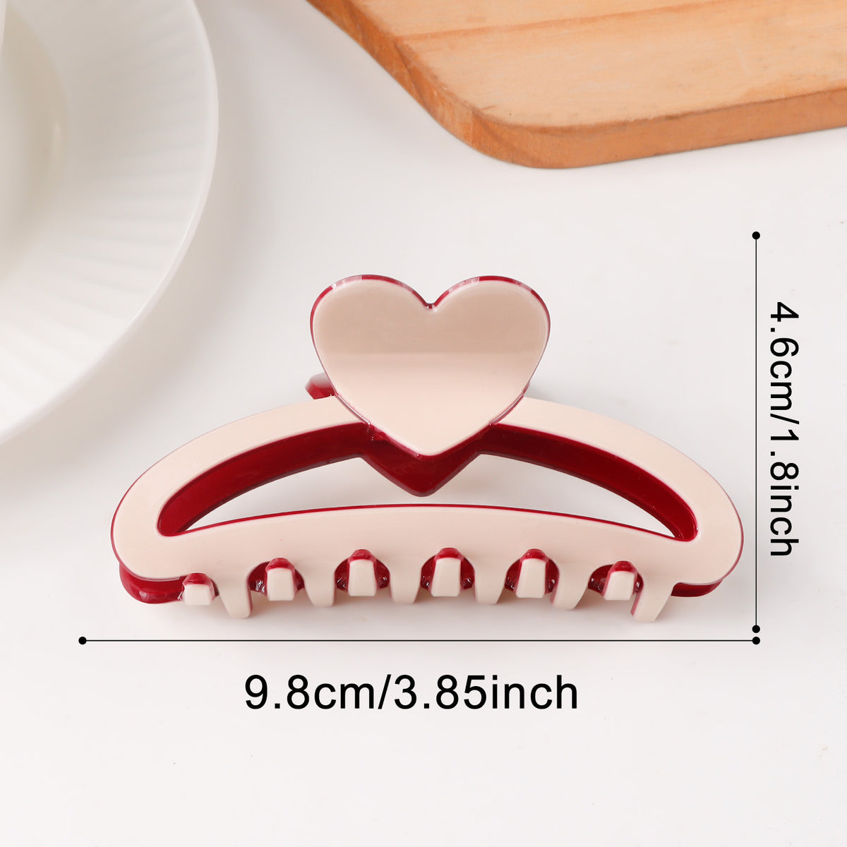 Golden Heart Hair Claw Clip JLTC0185