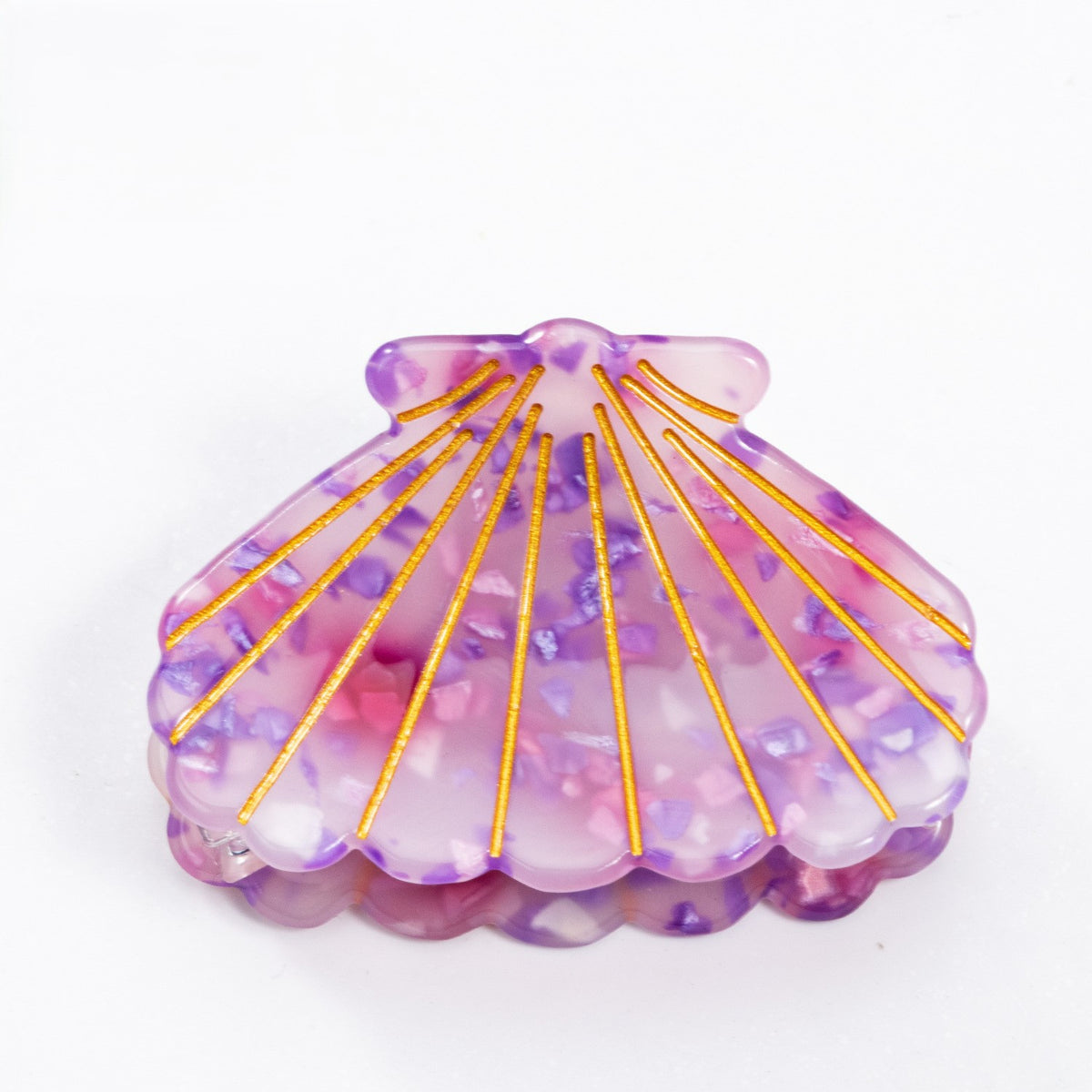 Pastel Shell Hair Claw Clip – Pink & Purple JLTC0193
