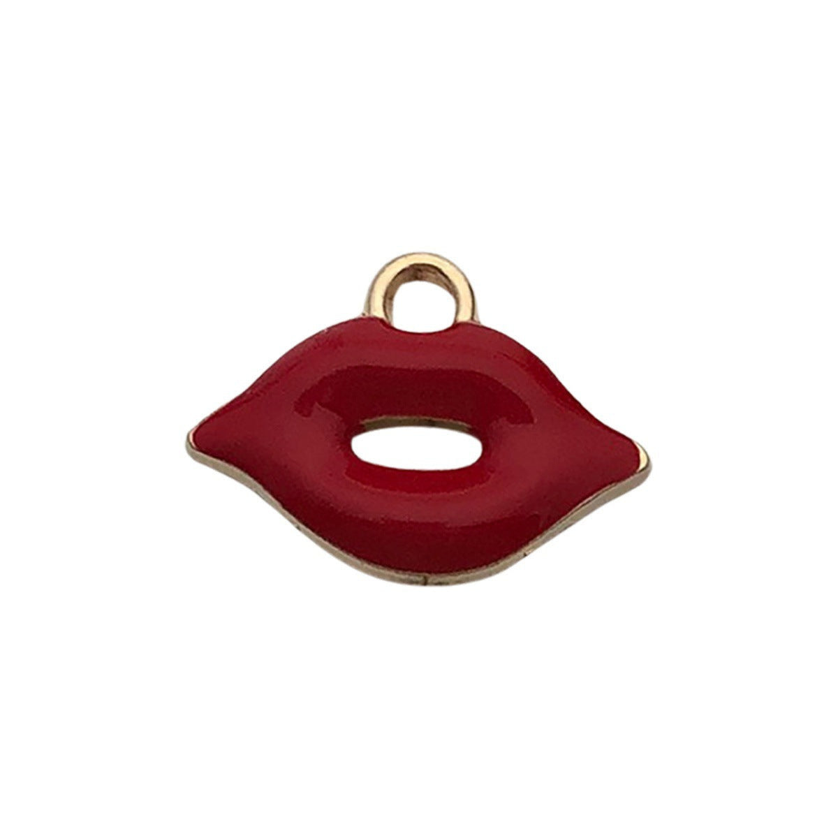 Red Enamel Lips Charm Pendant JLTCH0063