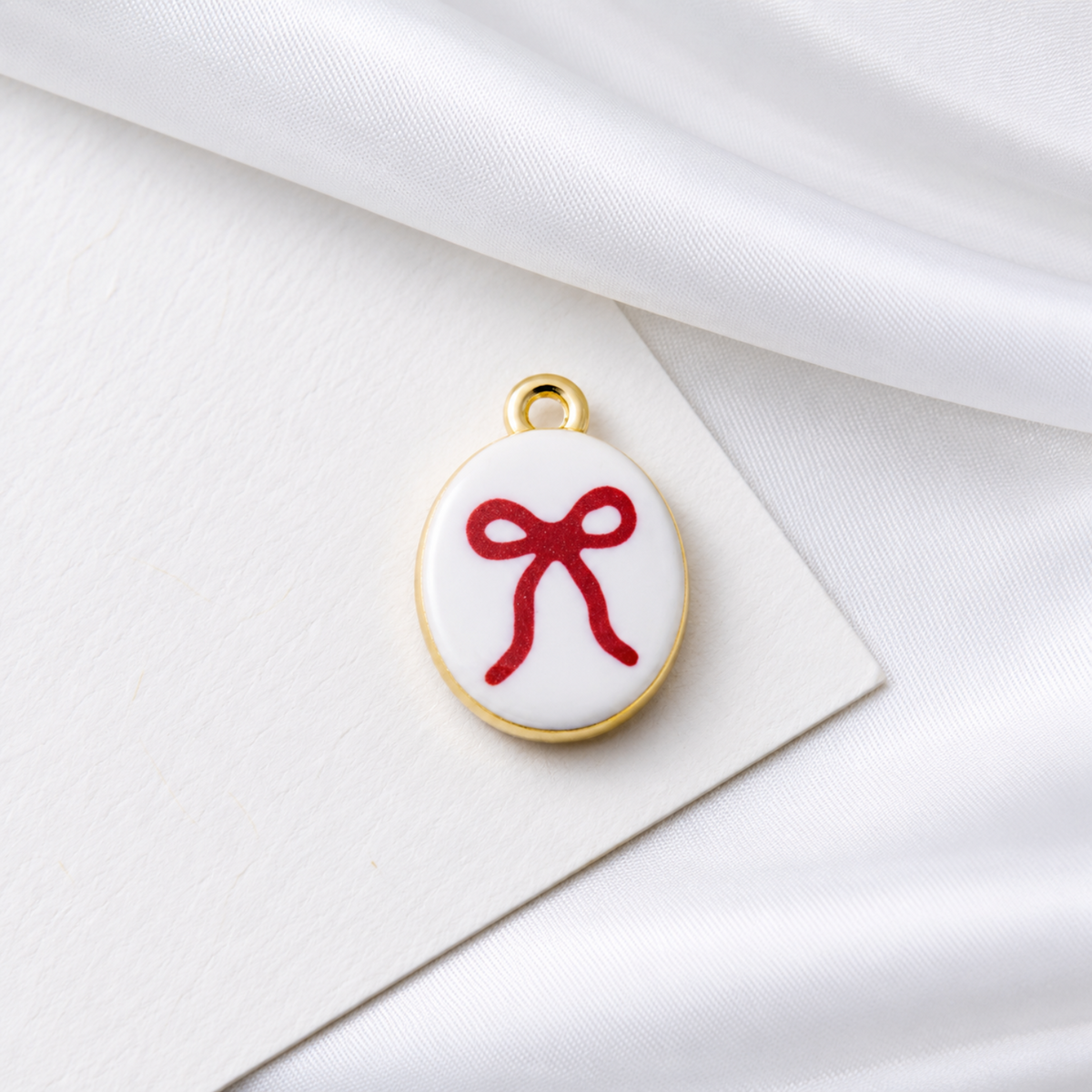 Red Bow Enamel Charm JLTCH0081