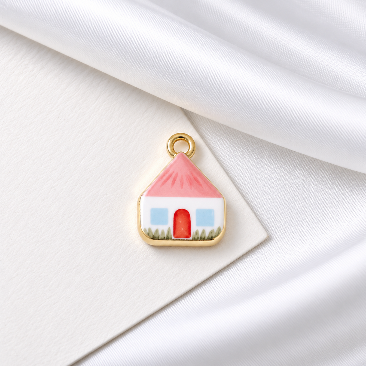 Pink House Design Charms JLTCH0088
