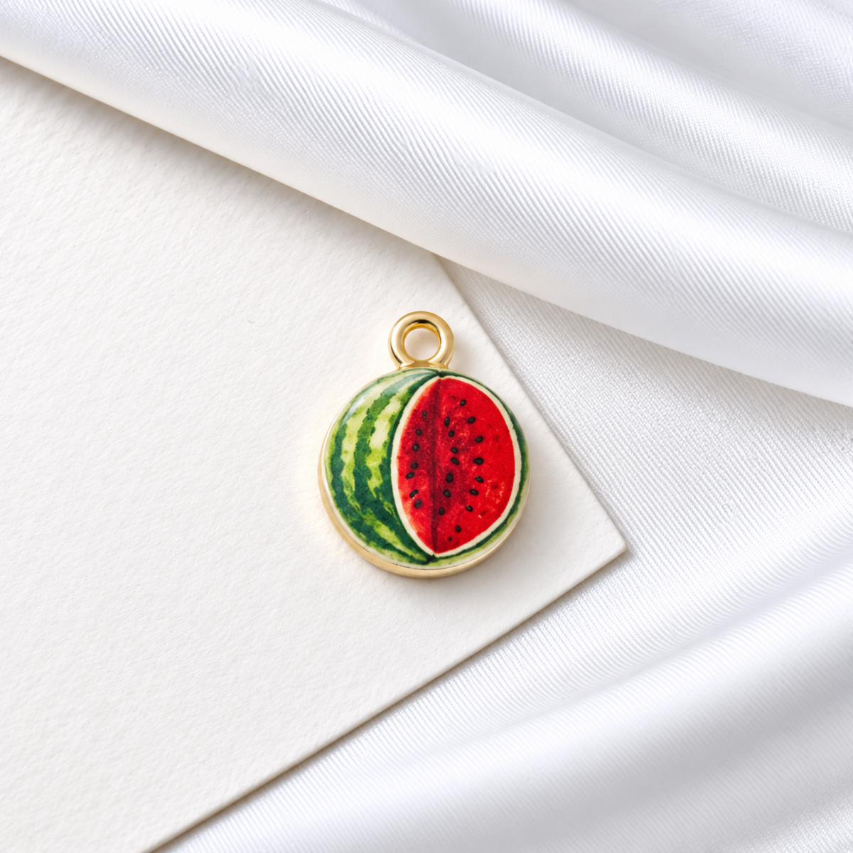 Red Watermelon Enamel Charms JLTCH0093