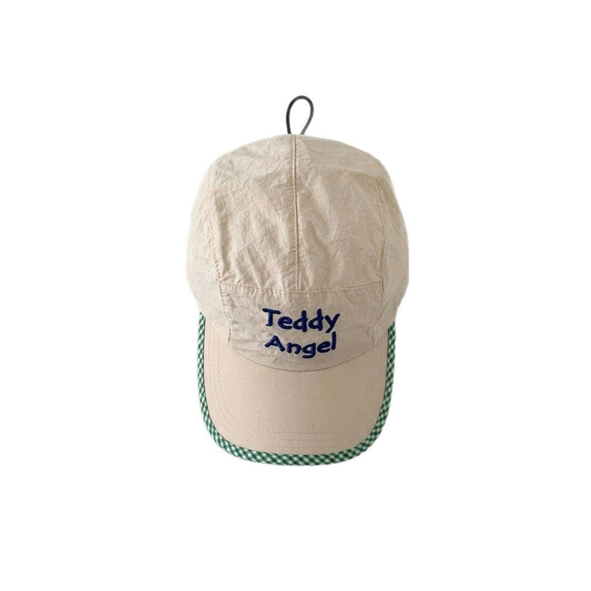 Cream 'Teddy Angel' with Green checky JLTCP0020